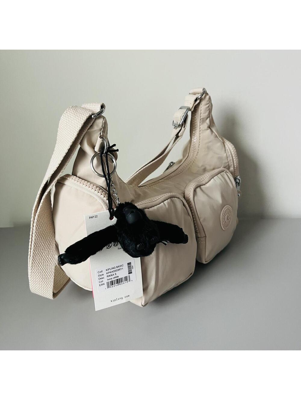 Kipling Basic Rikka Small Crossbody Bag in Ivory White NWT - Picture 2 of 5